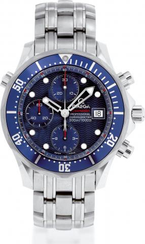 Omega, Seamaster Professional, Chronometer, 300m / 1000ft, No. 81648739, Ref. 22258000. Made in 2007..Fine, self-winding, water-resistant, stainless steel diver