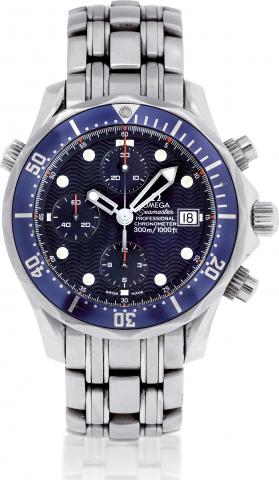 Omega, Seamaster Professional, Chronometer, 300m / 1000ft, No. 80278687, Ref. 25998000. Made in 2003..Fine, self-winding, water-resistant, stainless steel diver