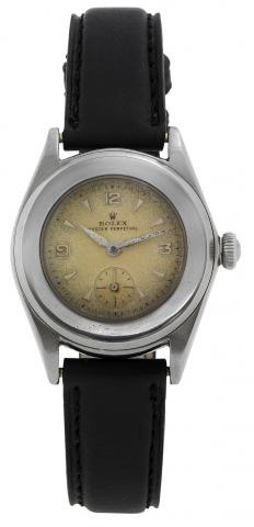 Ref. 3794.Rolex Oyster Perpetual, Chronometer, Ref. 3794..Made in the 1930s..Fine and very rare, self-winding,water-resistant, stainless steelmidsized.wristwatch.
