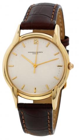 Ref. 4627 Yellow Gold.Vacheron Constantin, Geneve, No. 503785, case No..336897, Ref. 4627. Made in the late 1940s..Very fine and rare, center seconds, 18K yellow gold wristwatch.