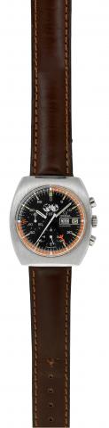 Omega, FIFA.No. 04064810, Ref. 11003..Made in the 1970s..Fine and rare, tonneau-shaped, stainless.steel soccer referee