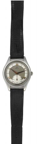 Large Seconds Omega.Ref. 2505-30. Made in the.1950s..Fine and rare, stainless steel wristwatch..To be sold without reserve