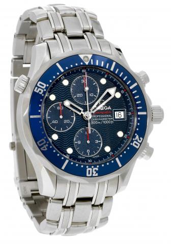 Omega, Seamaster Professional, Chronometer, 300m./ 1000ft, No. 81648739, Ref. 22258000.Made in 2007..Fine, self-winding,water-resistant, stainless steel diver