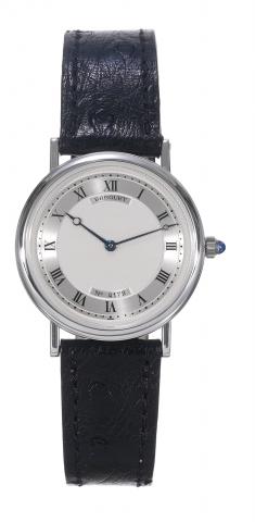 Breguet, No. 4172, Ref. 3390. Made in the 1990s..Fine and elegant, thin, self-winding, 18K white gold wristwatch. Accompanied by a box and certificate.