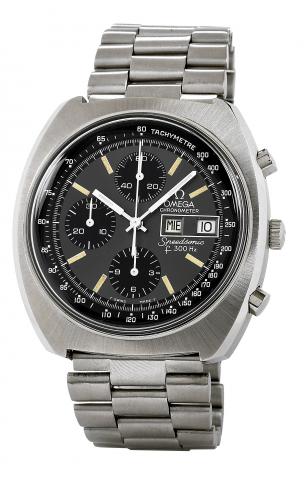 Speedsonic.Omega Chronometer, Speedsonic, 300 Hz, Ref. ST.188.0002. Made in the late 1970s..Fine and rare stainless steel tonneau-shaped electronic wristwatch.with round button chronograph, 12-hour and 30-minute registers.tachometer, day and date and Omeg