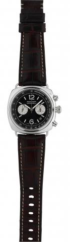 Radiomir Panerai.Officine Panerai Chronograph, No. F 108/230, Ref. OP.6596. Made in a limited edition of 230 examples in 2003..Very fine and rare, large, cushion-shaped, water-resistant to 100.meters, stainless steel diver