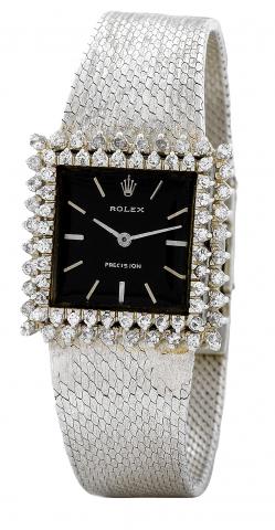 Stainless Steel and Diamonds.Rolex, Precision, Ref. 2611. Made in the 1950