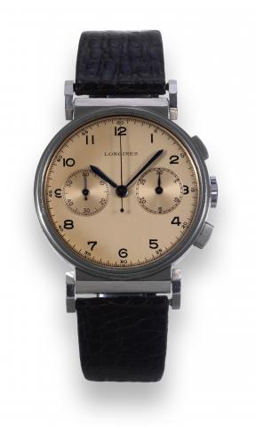 Cal. 13ZN.Longines, Chronograph, movement No. 5989419.Ref. 3884. Made in the 1940