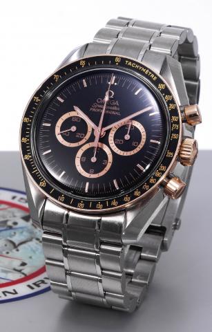 Apollo 15.Omega, Speedmaster Professional, No. 0335/.1971, movement No. 81682311, Ref. DG 345.0300. Made.in a limited edition of 1971 examples in 2006 to commemorate.the 35th anniversary of the Apollo 15th moon mission..Sold in March, 2006..Fine and rare,