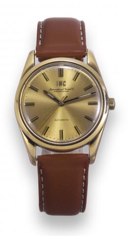 International Watch Co..Schaffhausen, Automatic.movement No. 1855085.case No. 1788533, Ref. R817A. Made.in 1969..Fine, center seconds, water resistant, selfwinding.18K yellow gold wristwatch..To be sold without reserve