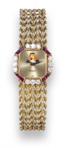 Diamond Rubies.King Abdullah.Presentation.Piaget, No. 8104512, case No. 383990.Ref. 4920 E21. Made for presentation.by Crown Prince (now King) Abdullah of.Saudi Arabia in the 1990