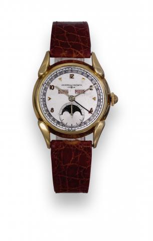 Yellow Gold Claw Lugs Triple Date.Vacheron Constantin, Gen