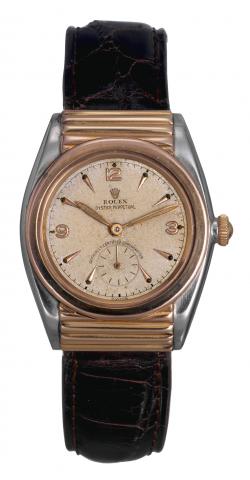 Steel and Gold Rigid Hooded.Rolex, Oyster Perpetual, Officially Certified Chronom