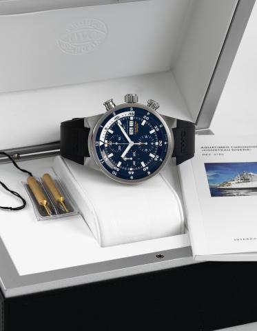 Aquatimer Chronograph Cousteau Divers.International Watch Co., Schaffhausen, Aquatimer - Chronograph Cousteau Divers, Ref. 3782. Made in a limited.edition of 2500 pieces in 2005..Fine, center seconds, self-winding, water-resistant, stainless steel diver's
