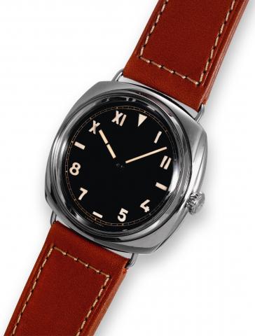 PAM 249, Radiomir 1936.California Dial.Officine Panerai, Firenze 1860, Radiomir 1936, No. I.1800/1936, case No. BB1246926, Ref. OP6675. Made in a.limited edition of 1936 pieces in 2006..Fine and rare, large, cushion-shaped, water-resistant, stainless.stee