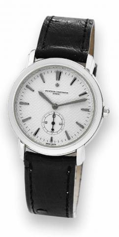 Platinum Malte Grande Classique.Vacheron Constantin, Geneve, Malte Grande.Classique, case No. 821251, movement 995488, Ref. 81000..Made circa 2004..Fine and rare platinum wristwatch with 18K white gold buckle..Accompanied by the original certificate, at