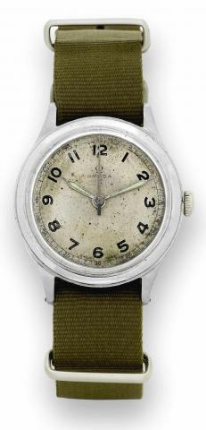 Omega, No. 10289925, Ref. 2179-4. Made in the 1950's..Fine stainless steel, center-seconds wristwatch..To be sold without reserve