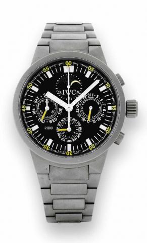 GST Perpetual Calendar.International Watch Co., Schaffhausen, GST -.Chronograph Perpetual Calendar, case No. 2892448, Ref..3756. Made in the 2000