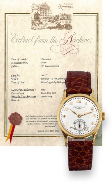 Ref. 448, Breguet Numerals.Patek Philippe Co., Gen