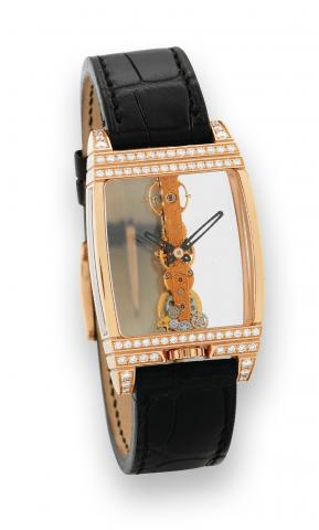 Corum Golden Bridge with Diamonds.Corum, Swiss, No. 1410352, Ref. 113.550.55..Made in Celebration of Corum