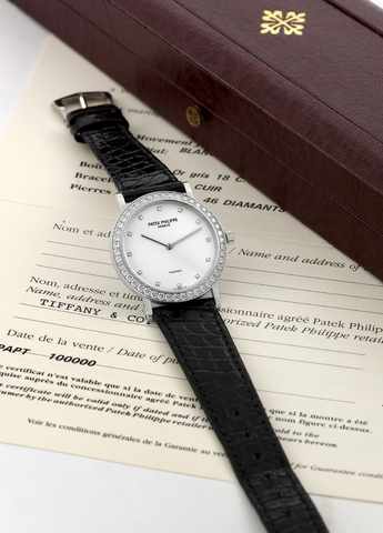 Patek Philipp e Ref. 5006 White Gold.Diamonds, Retailed by Tiffany Co..Patek Philippe Cie, Gen