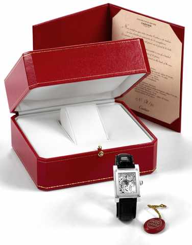Cartier Platinum Skeletonized Tank 
