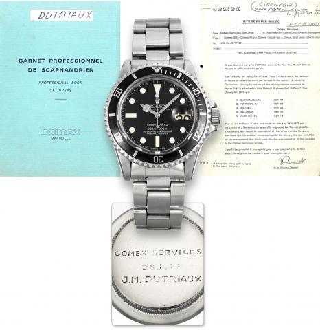 Rolex, Best COMEX Diver 1977.Rolex, Oyster Perpetual Date, Submariner, 660 ft. / 200 m., Superlative Chronometer.Officially Certified, case No. 3388397, Ref. 1680. Made in 1972..Fine and very rare, center seconds, self-winding, water-resistant to 200 m, s