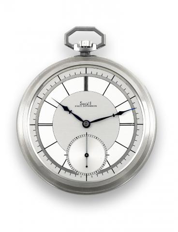 Solvil, Dress Watch.with Ditisheim Balance.Three-Tone Dial.Solvil, Paul Ditisheim, movement.No. 758877, case No. 482861. Made in.the 1930's..Fine, rare and elegant, stainless steel.