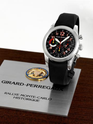 Girard-Perregaux, Chronograph Sport _.Monte-Carlo 1976.Girard-Perregaux, Chronograph Sport _ Monte-Carlo 1976.No. 48/1000, Ref. 49541. Made in a limited edition of 1000.pieces in 2006 to commemorate the 30th anniversary of.Munari and Maiga