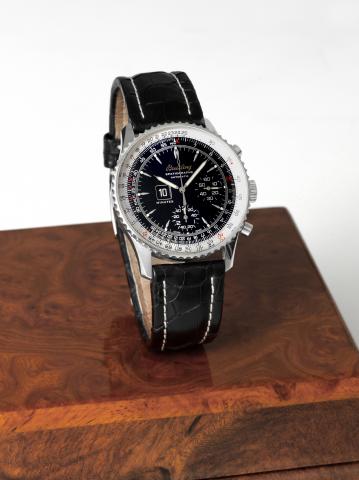 Breitling Spatiographe Montbrillant.Special Series.Breitling, Spatiographe Montbrillant Automatic, Serie.Speciale, case No. 2361, Ref. A36030.1. Made circa 2000..Fine, self-winding, stainless steel wristwatch with round.button chronograph, special 10-minu