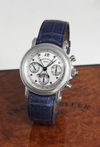 Franck Muller Endurance GT.Franck Muller, Geneve, Endurance GT, No. 212, Ref. 7000.REN. Made in 1995 for the World Endurance Championship.sold in February 1998..Very fine, self-winding, stainless steel wristwatch, round.button co-axial split-seconds chron