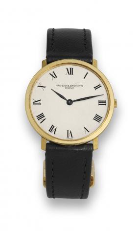 Vacheron Constantin, Geneve, movement.No. 682536, case No. 516754, Ref. 33003. Made in the 1950s..Fine, thin and elegant, 18K yellow gold wristwatch with 18K.pink gold Cartier deployant clasp..To be sold without reserve