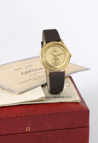 Omega Yellow Gold Centenary.Omega, Automatic, Chronom