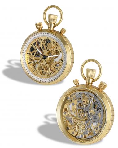 Omega Olympic Grand Luxe Chronograph.Skeleton Version 1972.Omega, Julino 1972, Ref. MG 6715 S., the movement.entirely hand-cut, filed, angled and chased by Jules-Henri.Meylan. Made in a limited edition of 5 pieces only in 1972..Very fine and extremely rar