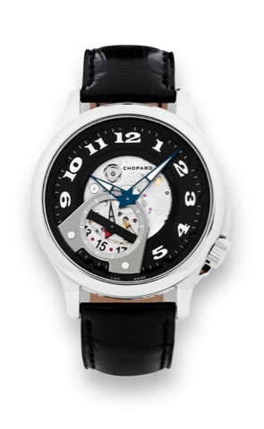 Chopard - L.U.C _ Steel Automatic.Chopard, No. 50/500, case No. 1414535, Ref. 3490. Made in.a limited edition of 500 pieces circa 2008..Fine, self-winding, water-resistant, stainless steel wristwatch.with date and a stainless steel Chopard double deployan