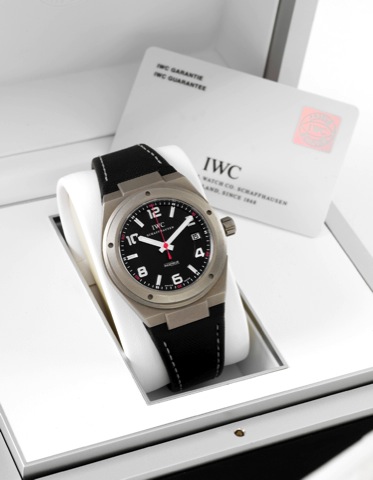 IWC Titanium Engineer AMG.International Watch Co., Schaffhausen, Ing_nieur AMG.Automatic, case No. 3162634, Ref. 3227. Made exclusively.for Mercedes-AMG in 2004, sold September 1st, 2007..Fine, tonneau-shaped, center seconds, self-winding, waterresistant.