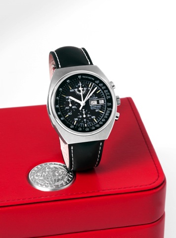Omega Mark 4.5.Omega, Speedmaster, Automatic, movement No..39203172, Ref. ST 1760012. Made in December 13th, 1977..Fine and rare, self-winding, water-resistant, tonneau-shaped.stainless steel wristwatch with day, date, round button.chronograph, 12-hour re