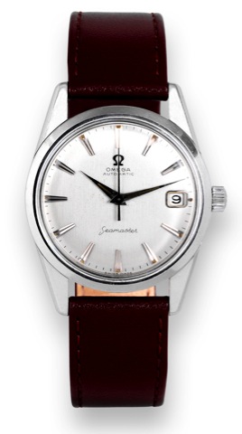Omega, Seamaster, Automatic.movement No. 18864601, Ref. 14701 2.SC. Made in 1961..Fine, water resistant, self-winding, center.seconds, stainless steel wristwatch with.date..To be sold without reserve