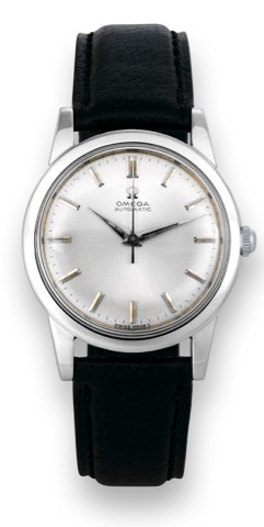 Omega, Automatic, movement.No. 13239488, Ref. 2577-8. Made circa.1952..Fine, center seconds, self-winding, waterresistant.Staybrite stainless steel.wristwatch..To be sold without reserve