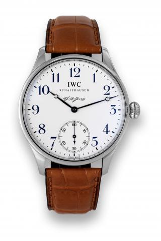 IWC Steel Portuguese F.A. Jones.International Watch Co., Schaffhausen, Portuguese F.A..Jones, No. 2351/3000, case No. 3131216, Ref. 5442. Made.in a limited edition of 3000 pieces in honor of IWC