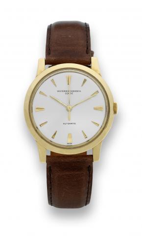 Vacheron Constantin - Ref. 6038 -.Yellow Gold.Vacheron Constantin, Geneve, Automatic, No. 522062.case No. 349079, Ref. 6038. Made in 1957..Very fine, water-resistant, center seconds, self-winding 18K.yellow gold wristwatch.