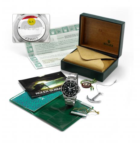 Rolex Ref. 168000, Comex No. 6295.Rolex, Oyster Perpetual Date, Submariner, 1000 ft / 300 m, Superlative Chronometer.Officially Certified, case No. R 381411, Ref. 168000/16800. Made in 1988..Fine and very rare, center seconds, self-winding, water-resistan
