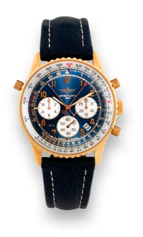 Breitling - Pink Gold - Limited Edition - Navitimer - Split-Second Chrono.Breitling Navitimer Rattrapante Etanche, No. 12/100, Ref. H 34030. Made in a limited edition of 100 pieces in 1996..Fine and rare, water-resistant, self-winding, 18K pink gold wrist