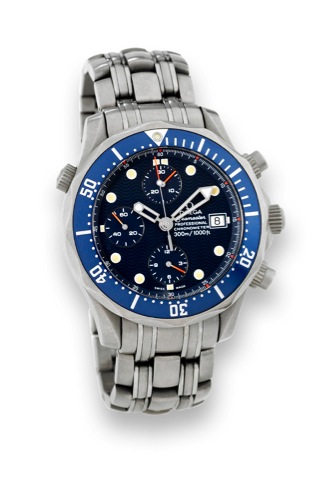Omega - Titanium - Seamaster -.Professional - Chronograph.Omega, Seamaster Professional, Chronometer -.Chronograph, No. 60001038, Ref. 22988000. Made circa.2006..Fine, water-resistant, titanium, chronometer diver