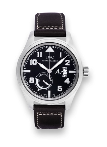IWC STEEL LIMITED EDITION SAINT EXUPERY.POWER RESERVE.International Watch Co., Schaffhausen, Edition Saint.Exupery, Power Reserve, No. 0517/1178, case No. 3276598.Ref. 320104. Made in a limited edition of 1178 examples in.honor of Saint Exupery