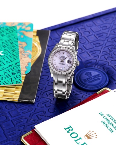 ROLEX WHITE GOLD DIAMOND LADY