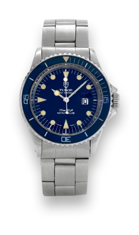 Tudor - Ref. 94400 - Mini-Sub.Tudor, Prince Oysterdate, 200 m = 660ft, Mini-Sub, case No. 128671, Ref. 94400, case made by Rolex, Geneva..Made in 1985..Fine and rare, center seconds, self-winding, water resistant to 200 m, stainless steel midsize diver