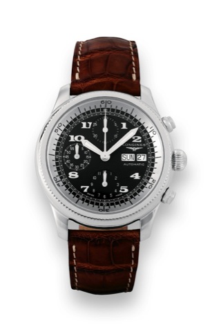 Longines SwissAir Exclusive Limited Edition No. 5.Longines, Weems Chronograph, Automatic, No. 1144, Ref L2.625.4. Made in limited edition for Swiss Air in the.1990s. Sold on June 12th, 1994 during a SwissAir flight from Geneva to Los Angeles..Fine, water-