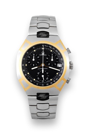 Omega Seamaster, Official Swiss Olympic Team of the Olympic Games _ Albertville and Barcelona - 1992.case No. 53657862, Ref. 25965000. Made for the 1992 Olympics..Fine and rare, water-resistant, stainless steel and 18K yellow gold wristwatch with round bu