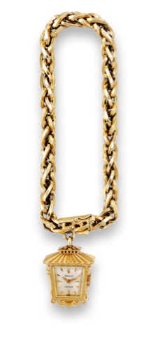 Rolex Lantern Pendant.Rolex, Precision, Ref. 8784. Made in the 1950s..Fine and unusual, 18K yellow gold keyless lady